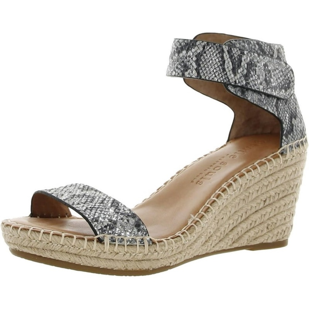 Snakeskin Wedge Sandals - Picture 2 of 7